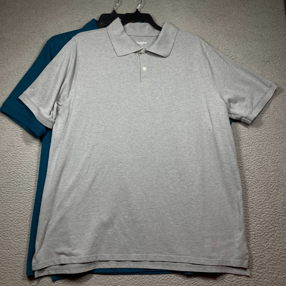 Goodfellow & Co Red Polo Shirt (with Teal & Gray Underlayers) - Picture 6 of 13